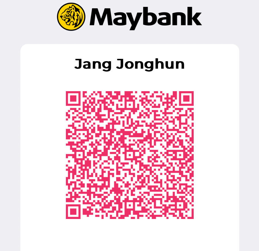 Maybank 헌금 QR코드 - Jang Jonghun